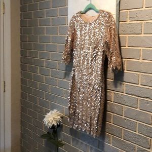 Evening sequined mini dress